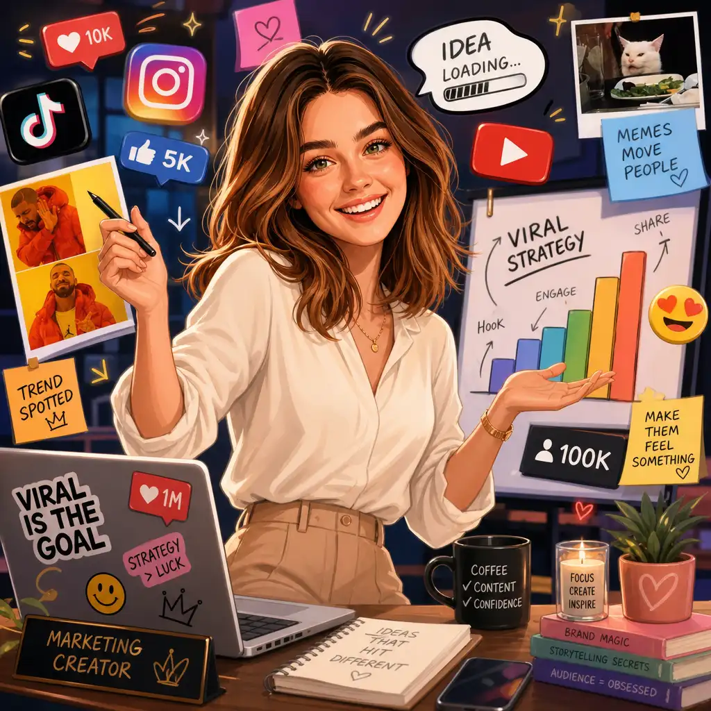 Marketing Creator Caricature