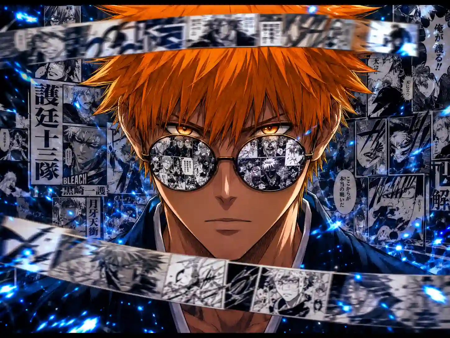 27.Soul Reaper Manga Reflection Poster