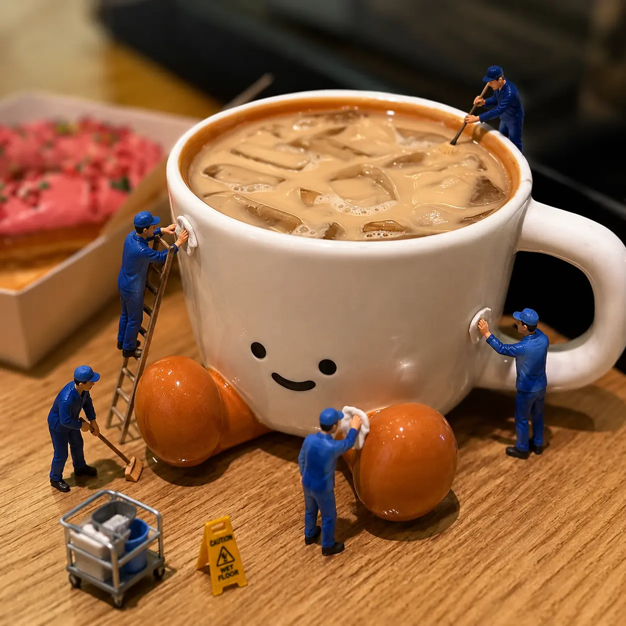 29.Miniature Figures Cleaning Something