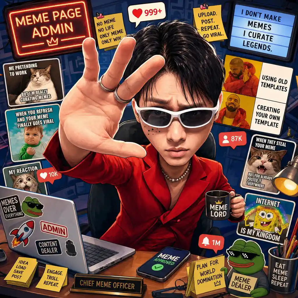 Meme Page Admin Caricature