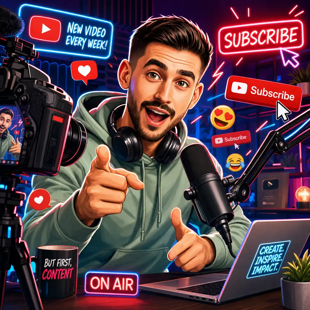 YouTuber Caricature